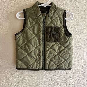 Kids Quilted Vest - Green